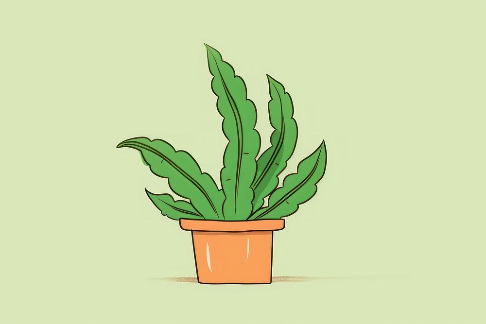 Plant cartoon leaf houseplant. AI generated Image by rawpixel.