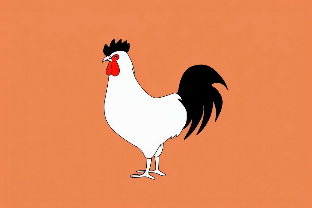 Rooster chicken poultry cartoon. AI generated Image by rawpixel.