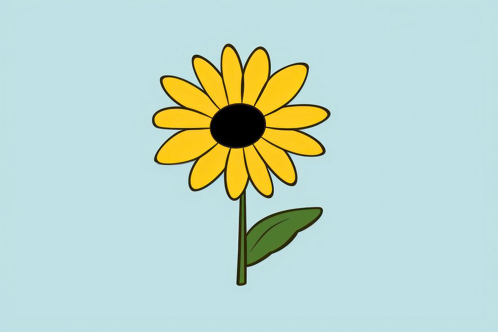 Sunflower cartoon petal plant. AI generated Image by rawpixel.
