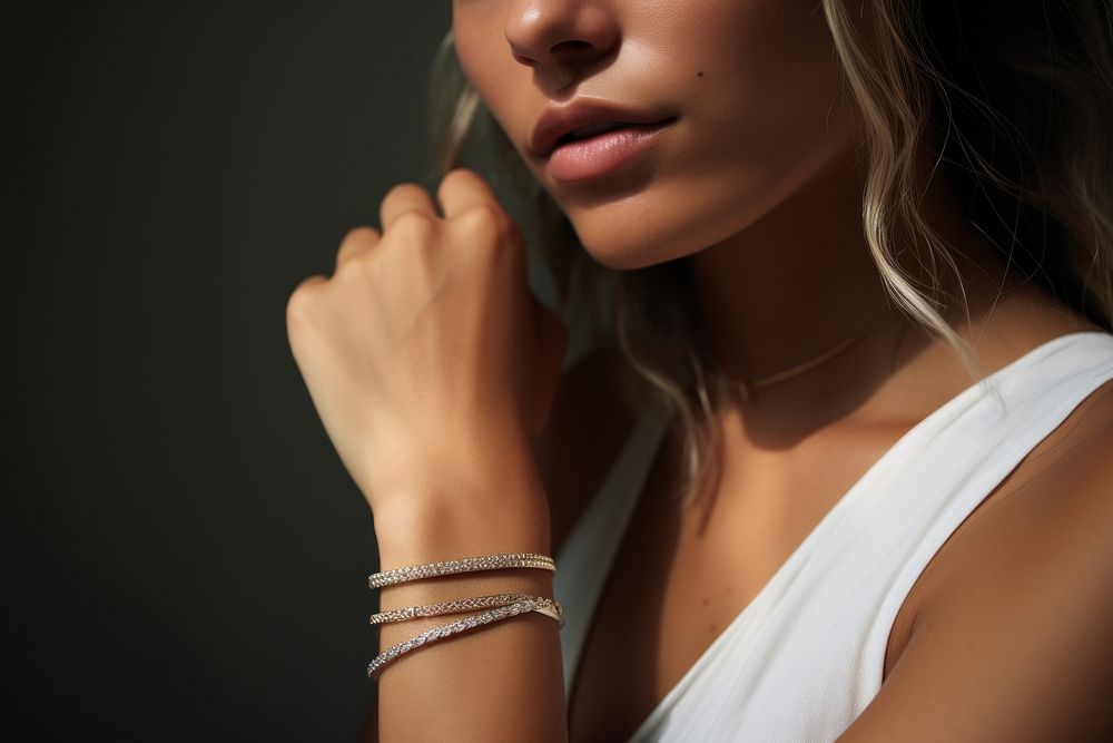 Armlace jewelry on woman arm bracelet luxury adult. AI generated Image by rawpixel.