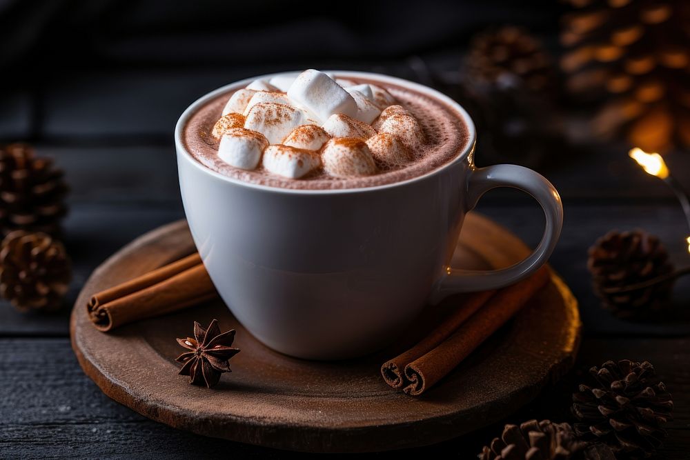 Hot chocolate food cup dessert. AI generated Image by rawpixel.