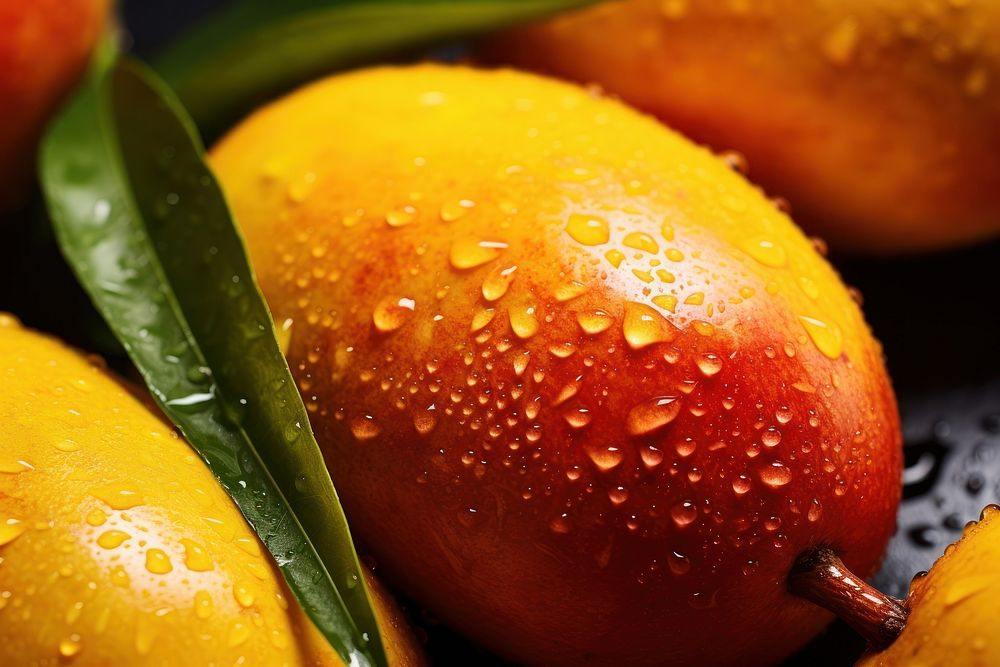 Mangoes food fruit plant. AI generated Image by rawpixel.