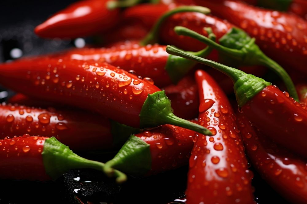 Chillis food vegetable plant. AI generated Image by rawpixel.
