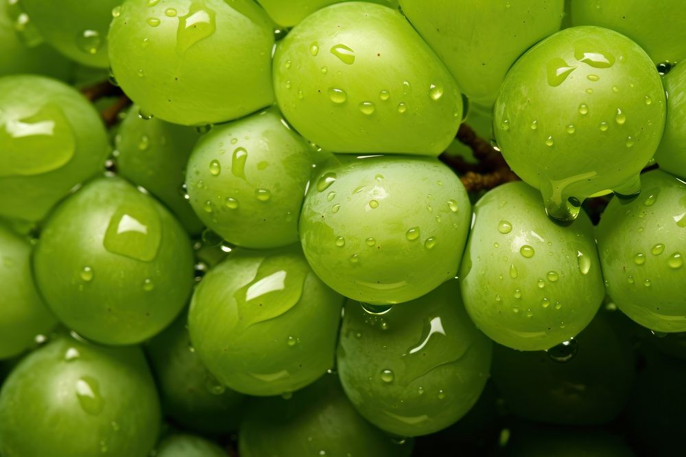 Green grapes food fruit plant. AI generated Image by rawpixel.