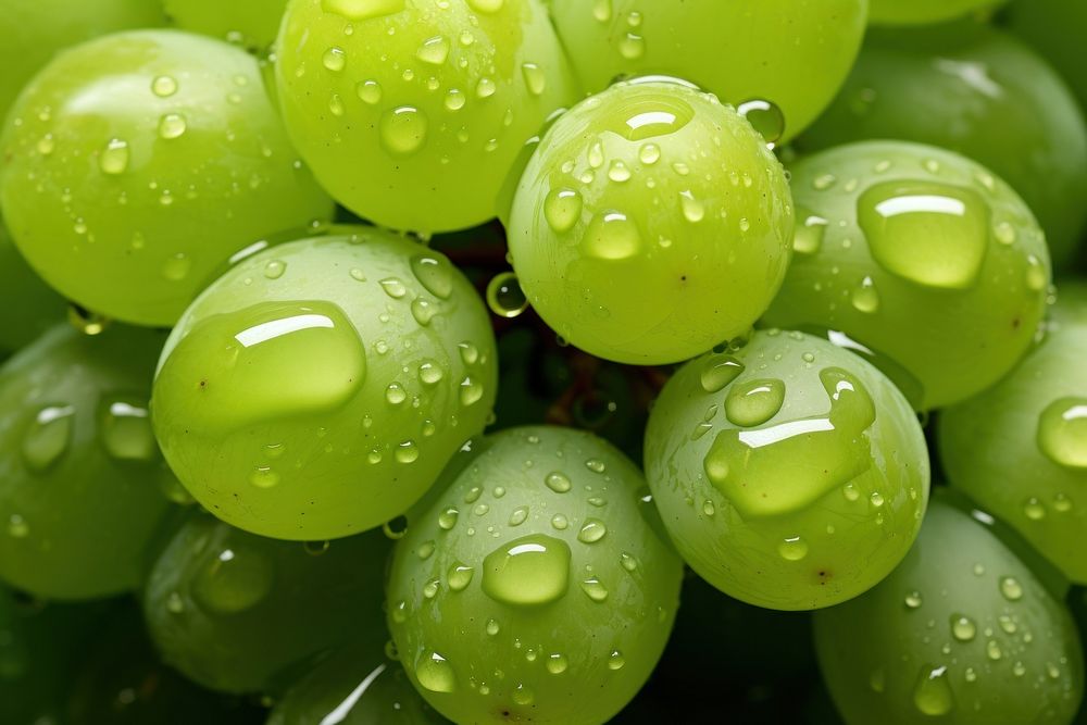 Green grapes food fruit plant. AI generated Image by rawpixel.