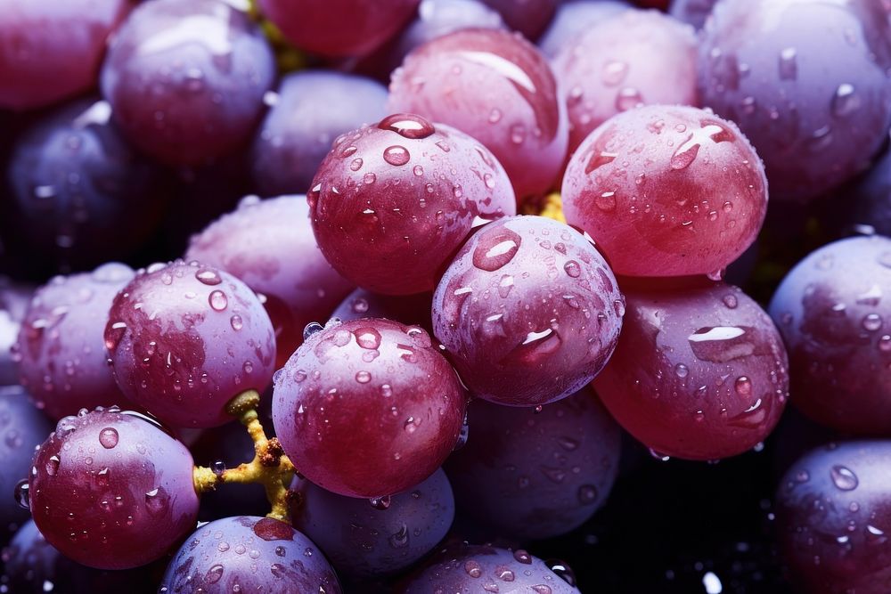 Purple grapes food fruit plant. AI generated Image by rawpixel.