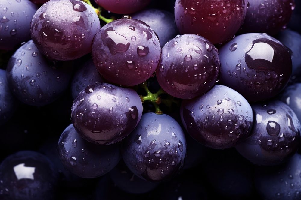 Purple grapes food blueberry fruit. AI generated Image by rawpixel.