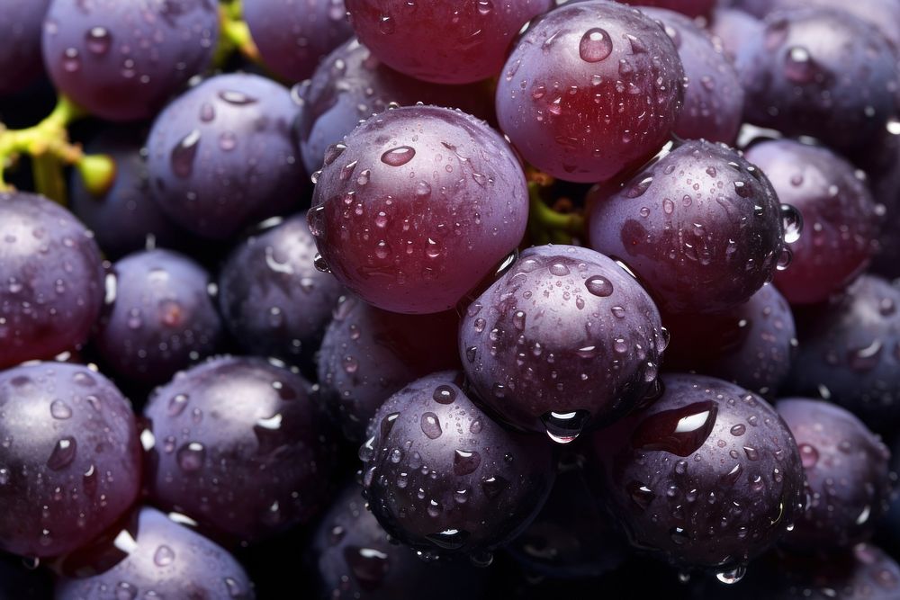 Purple grapes food fruit berry. AI generated Image by rawpixel.