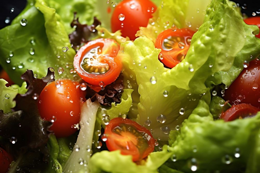 Salad food vegetable lettuce. AI generated Image by rawpixel.