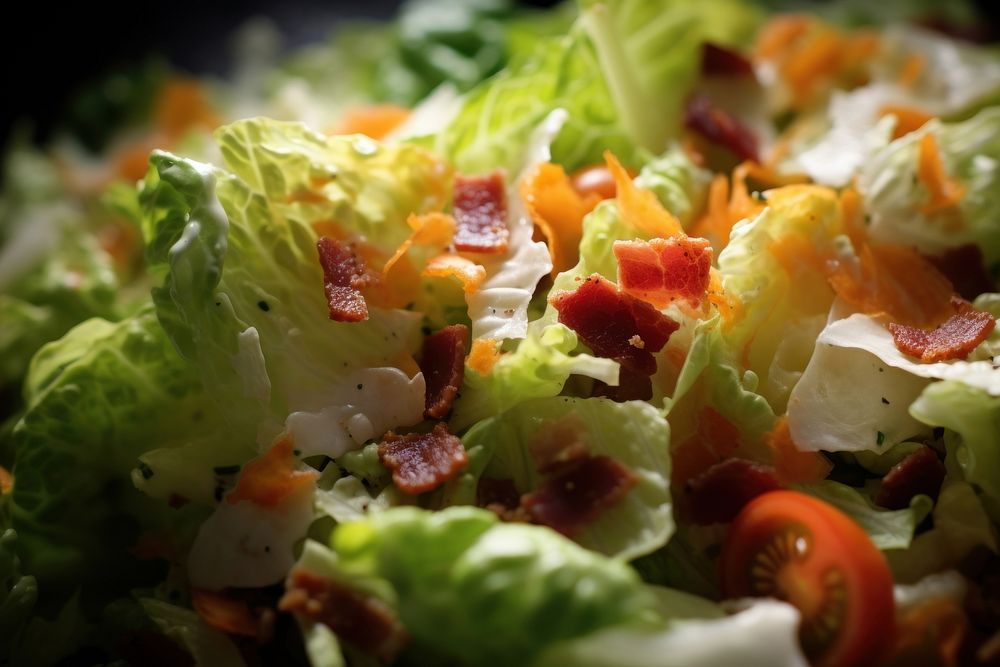 Thousand island salad food vegetable lettuce. AI generated Image by rawpixel.
