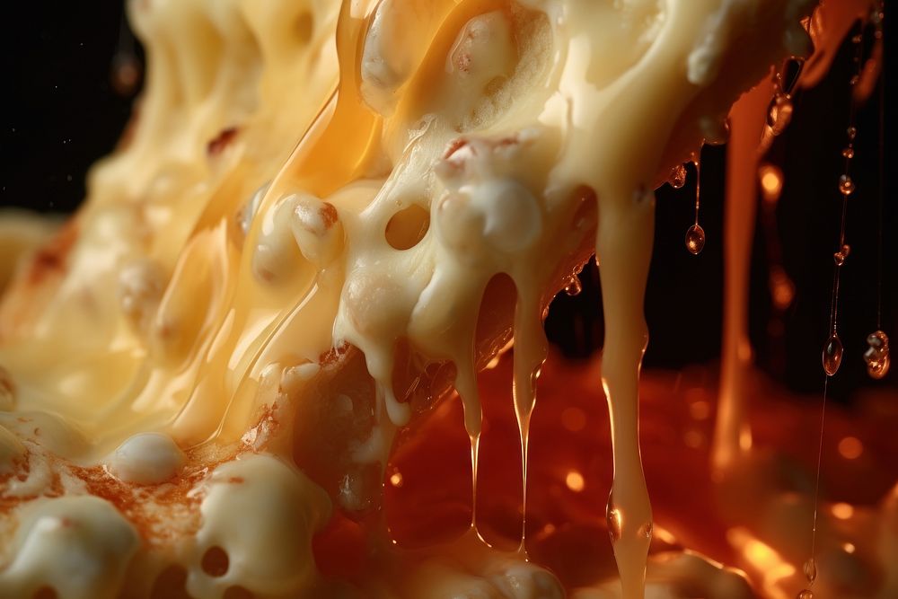 Cheese being burned and melting food freshness festival. AI generated Image by rawpixel.