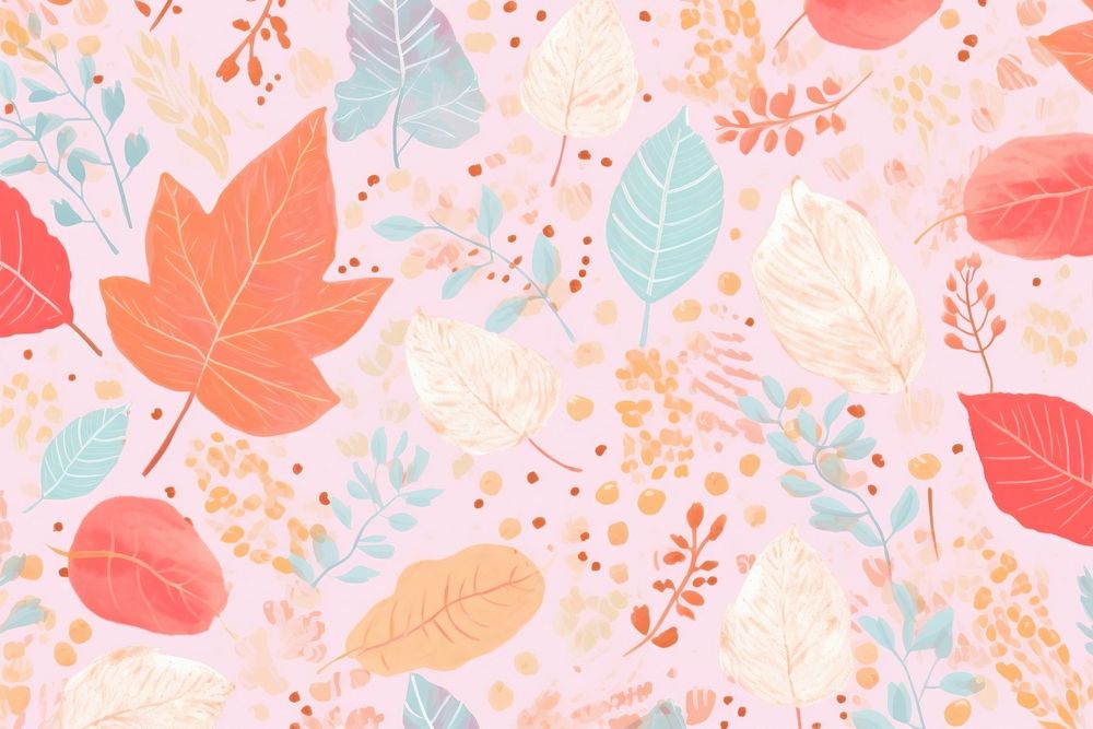 Autumn leaves abstract outdoors pattern. AI generated Image by rawpixel.