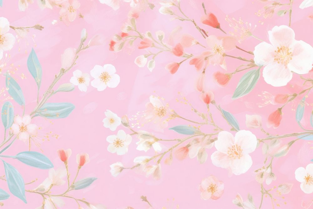 Cherry blossom pattern flower petal. AI generated Image by rawpixel.