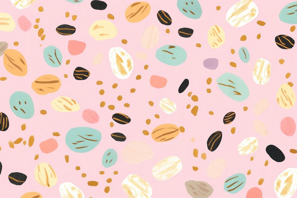 Coffee beans abstract confetti pattern. AI generated Image by rawpixel.