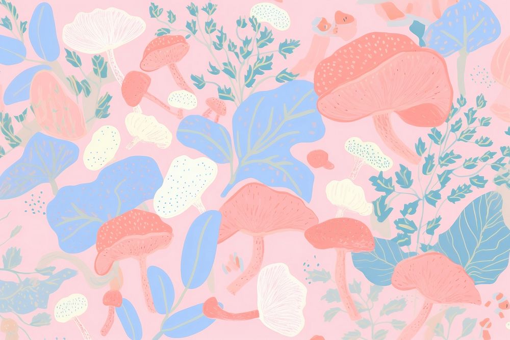 Mushrooms abstract pattern plant. AI generated Image by rawpixel.