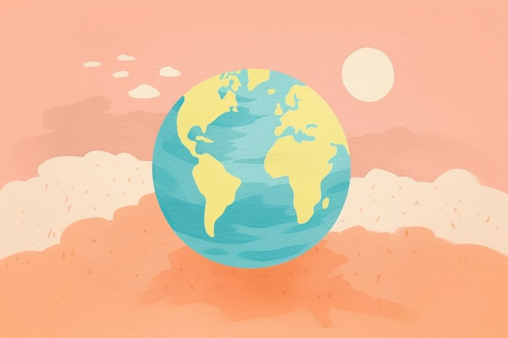 Planet earth space shape globe. AI generated Image by rawpixel.