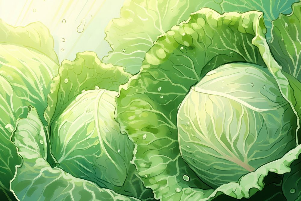 Cabbage food vegetable plant. AI generated Image by rawpixel.