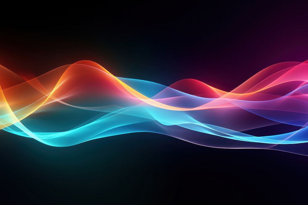 Multi colored sound wave background backgrounds pattern light. AI generated Image by rawpixel.