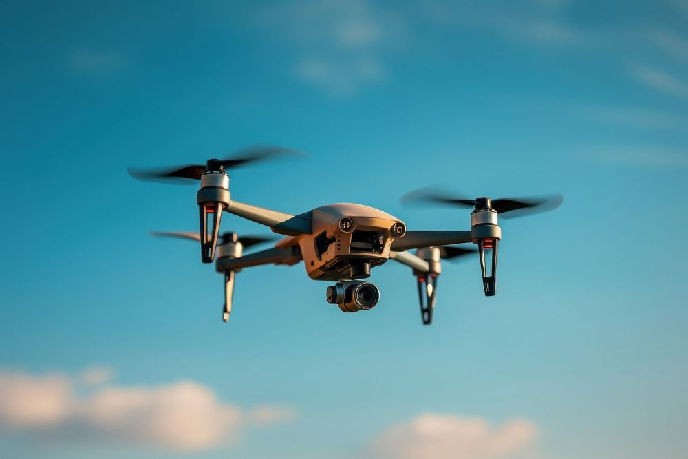 flying drone helicopter aircraft vehicle. Free Photo rawpixel