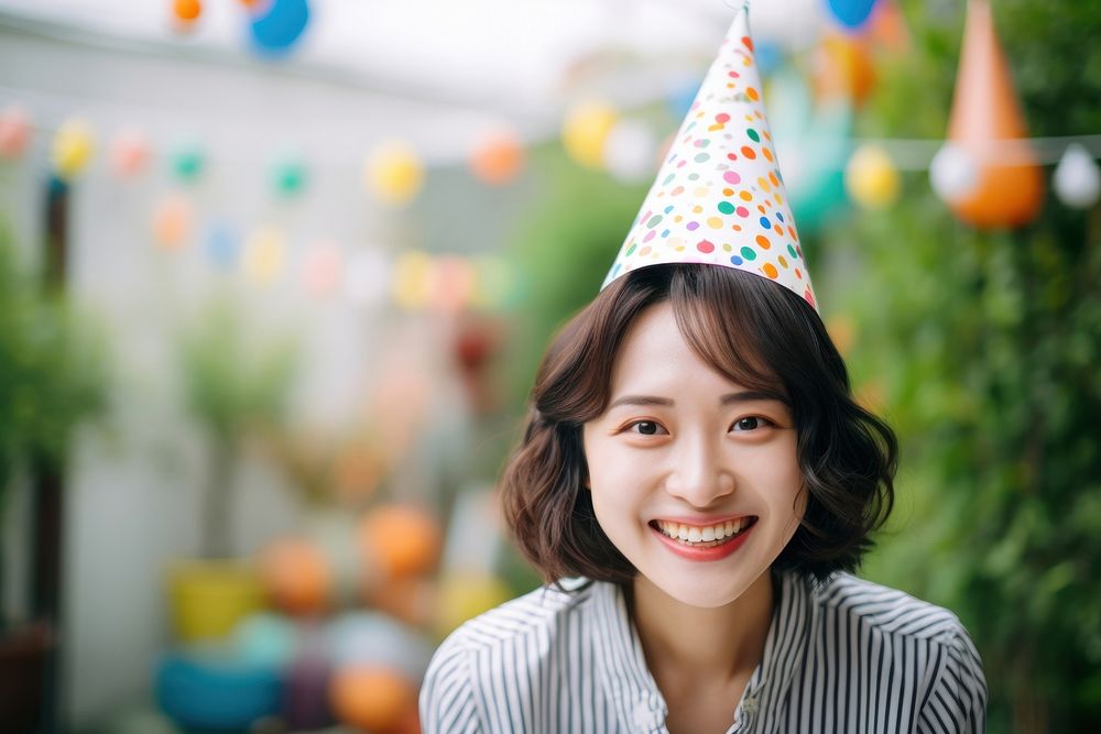 Cheerful hong konger woman birthday party smile. AI generated Image by rawpixel.