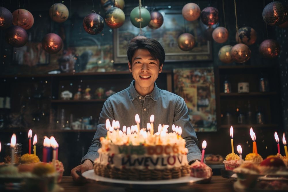 Chinese university student party birthday dessert. AI generated Image by rawpixel.