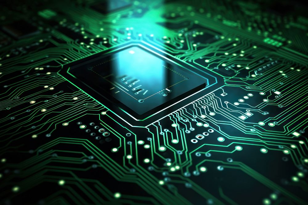 Futuristic circuit board electronics backgrounds technology