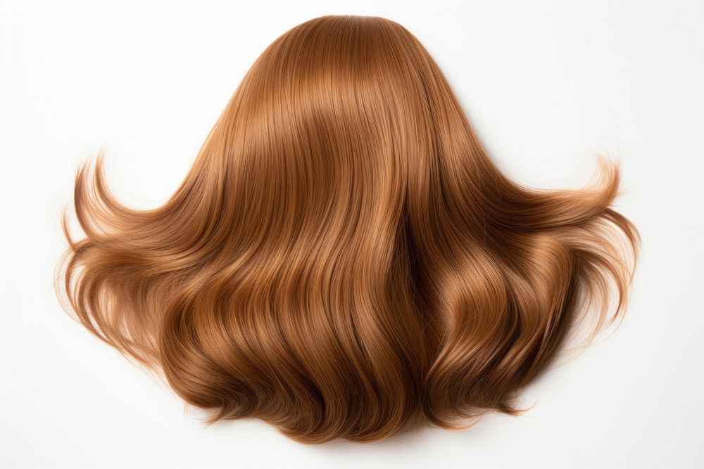 Healthy hair stock adult wig white background. AI generated Image by rawpixel.