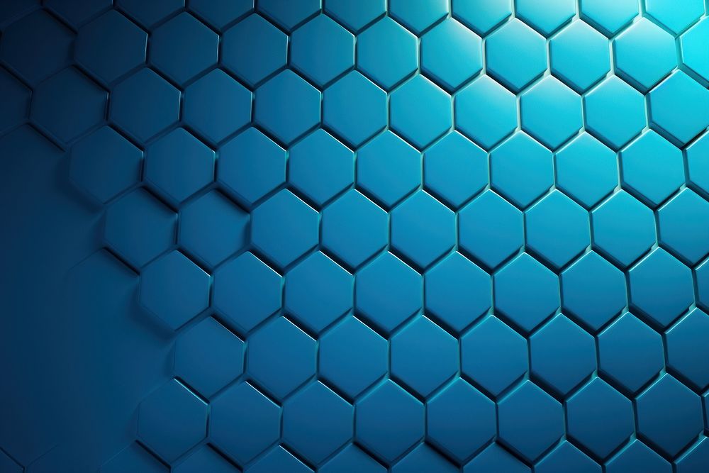 Hexagon grid pattern blue backgrounds repetition. AI generated Image by rawpixel.