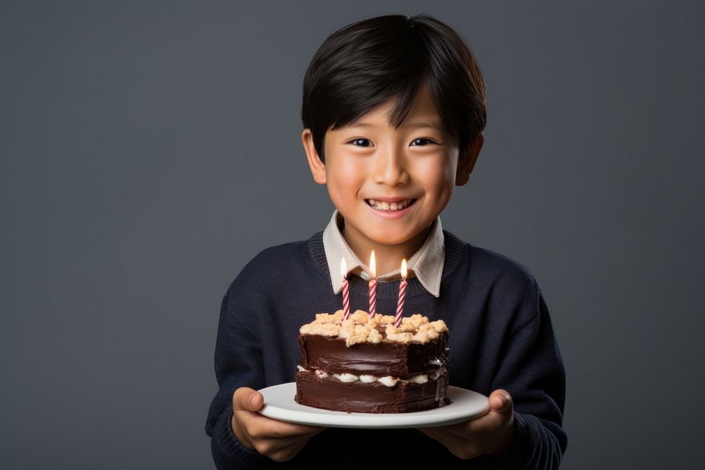 Japanese kid cake birthday dessert. AI generated Image by rawpixel.
