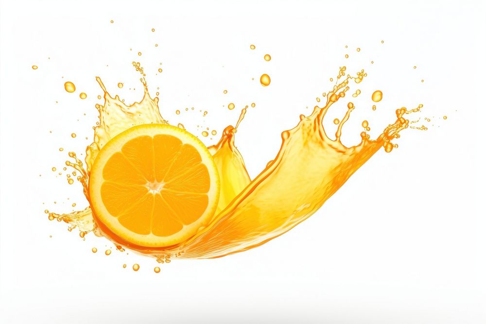 Orange juice splash fruit food white background. AI generated Image by rawpixel.