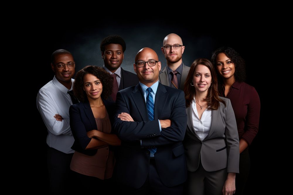 Diverse people portrait glasses office. AI generated Image by rawpixel.