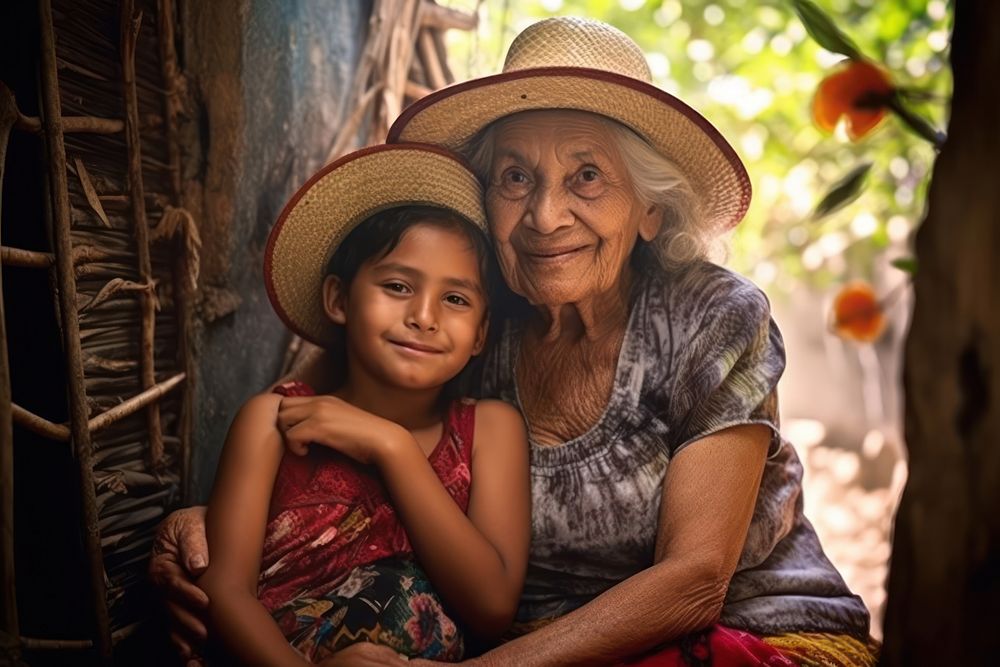 Hispanic cuban elderly woman togetherness architecture grandmother. AI generated Image by rawpixel.