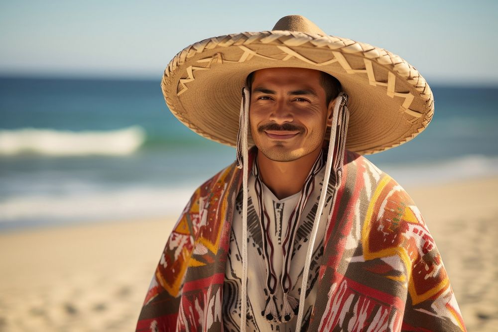 Hispanic mexican man standing summer adult. AI generated Image by rawpixel.