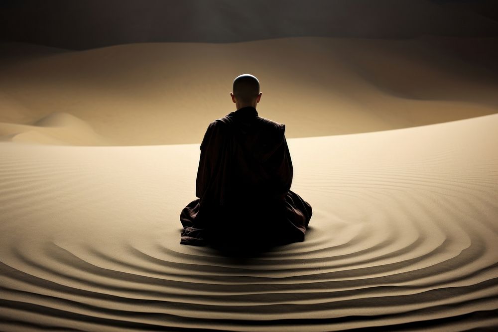 Spirituality japanese monk nature adult. AI generated Image by rawpixel.