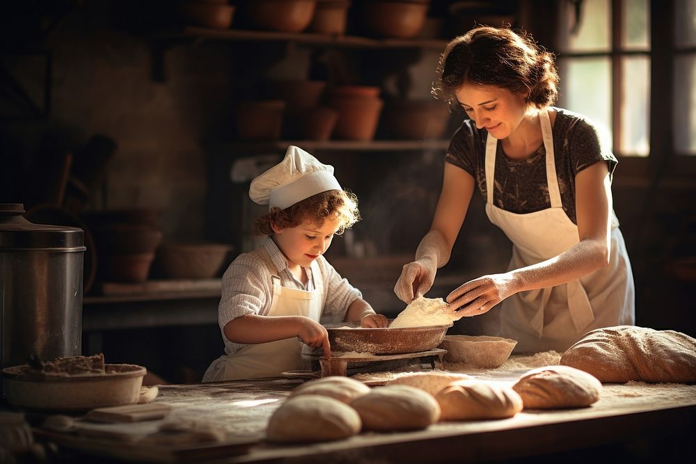 Bakery bread making adult. AI generated Image by rawpixel.