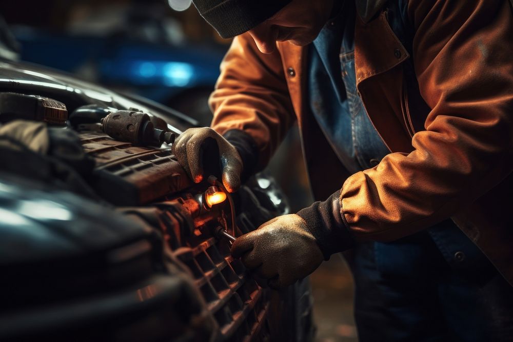 Car service worker vehicle metalworking technician. AI generated Image by rawpixel.