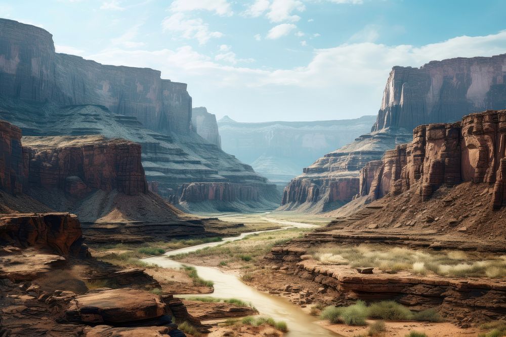 Grand canyon landscape mountain outdoors. AI generated Image by rawpixel.