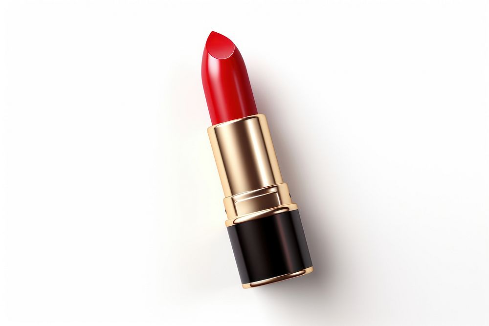 Red lipstick cosmetics white background ammunition. AI generated Image by rawpixel.