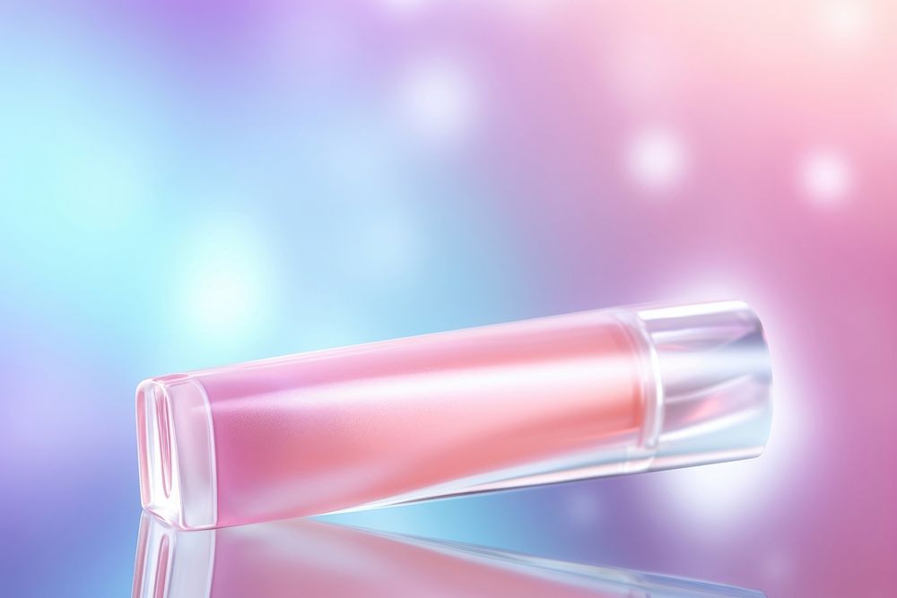 Lip gloss on flat texture cosmetics bottle research. AI generated Image by rawpixel.