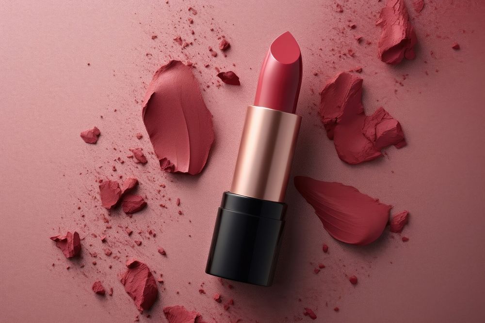 Lipstick gloss color on flat texture cosmetics perfection variation. AI generated Image by rawpixel.