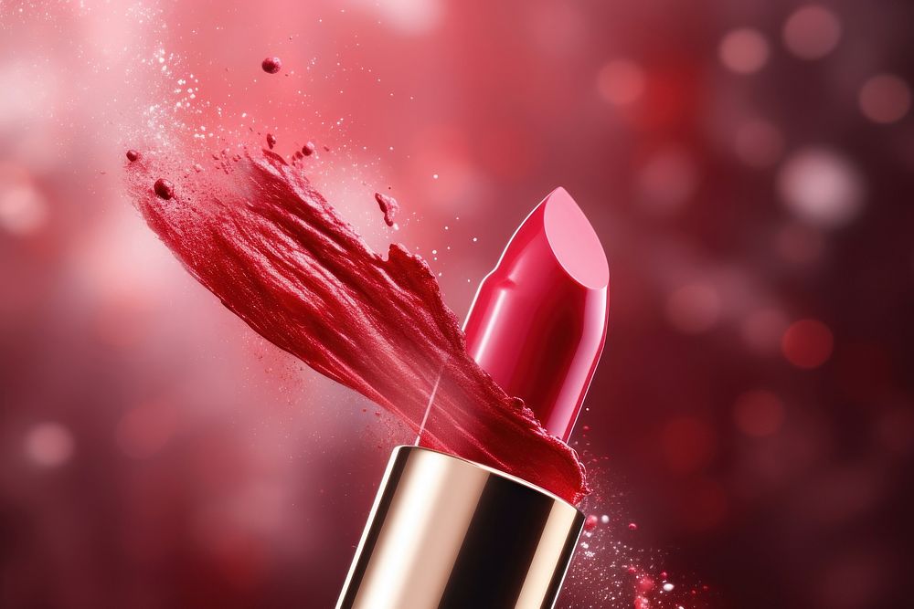 Lipstick gloss color on flat texture cosmetics perfection glamour. AI generated Image by rawpixel.