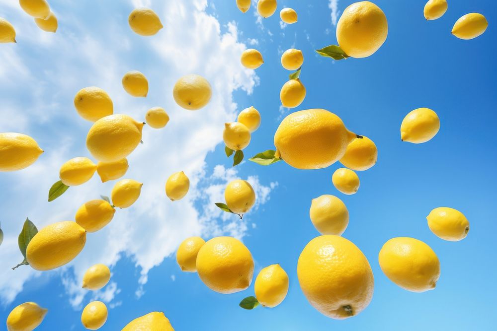 Lemons backgrounds plant cloud. AI generated Image by rawpixel.