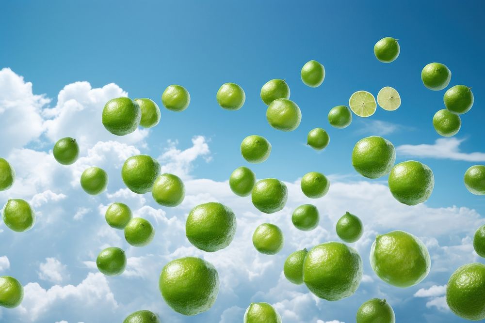 Limes backgrounds tennis fruit. AI generated Image by rawpixel.
