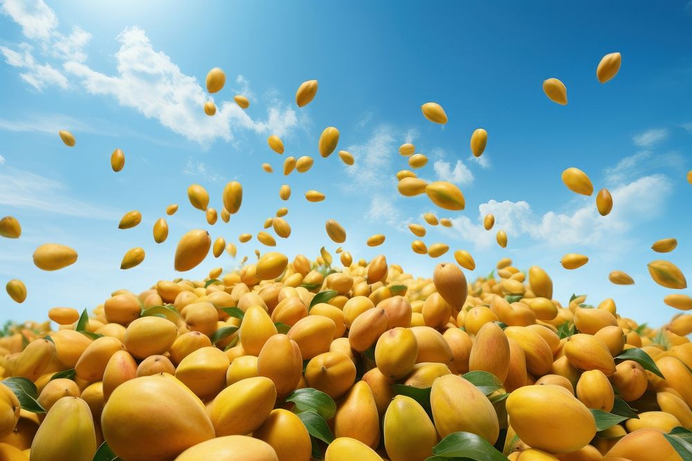 Mangos backgrounds outdoors plant. AI generated Image by rawpixel.