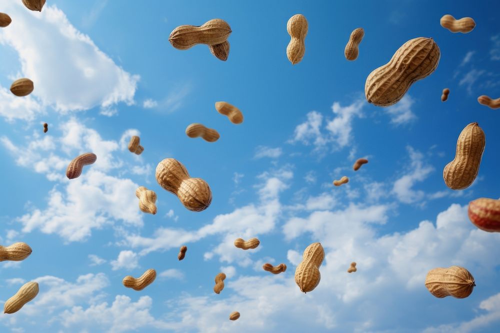 Peanuts backgrounds cloud food. AI generated Image by rawpixel.