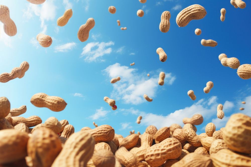 Peanuts backgrounds cloud food. AI generated Image by rawpixel.