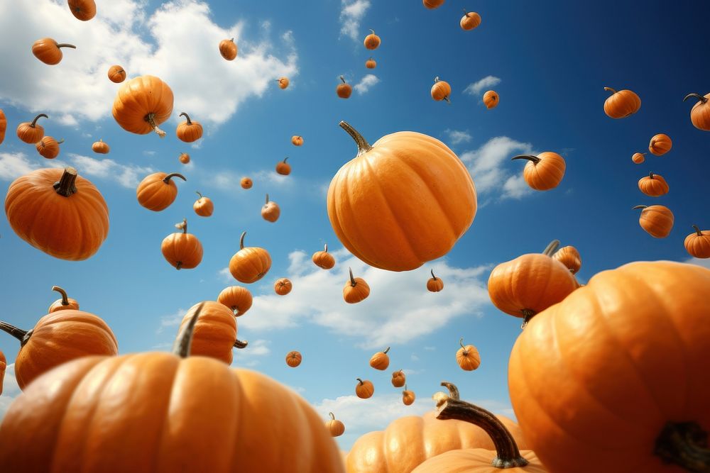Pumpkib backgrounds vegetable outdoors. AI generated Image by rawpixel.