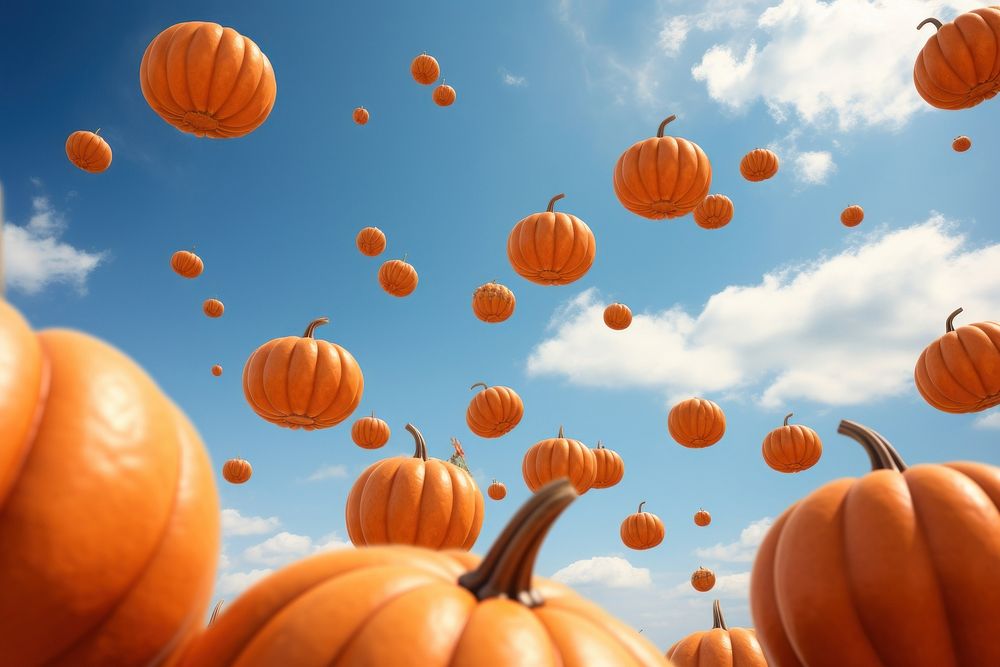 Pumpkins backgrounds vegetable outdoors. AI generated Image by rawpixel.