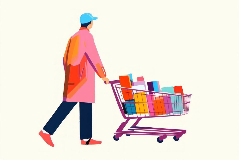 Man shopping adult consumerism supermarket. AI generated Image by rawpixel.