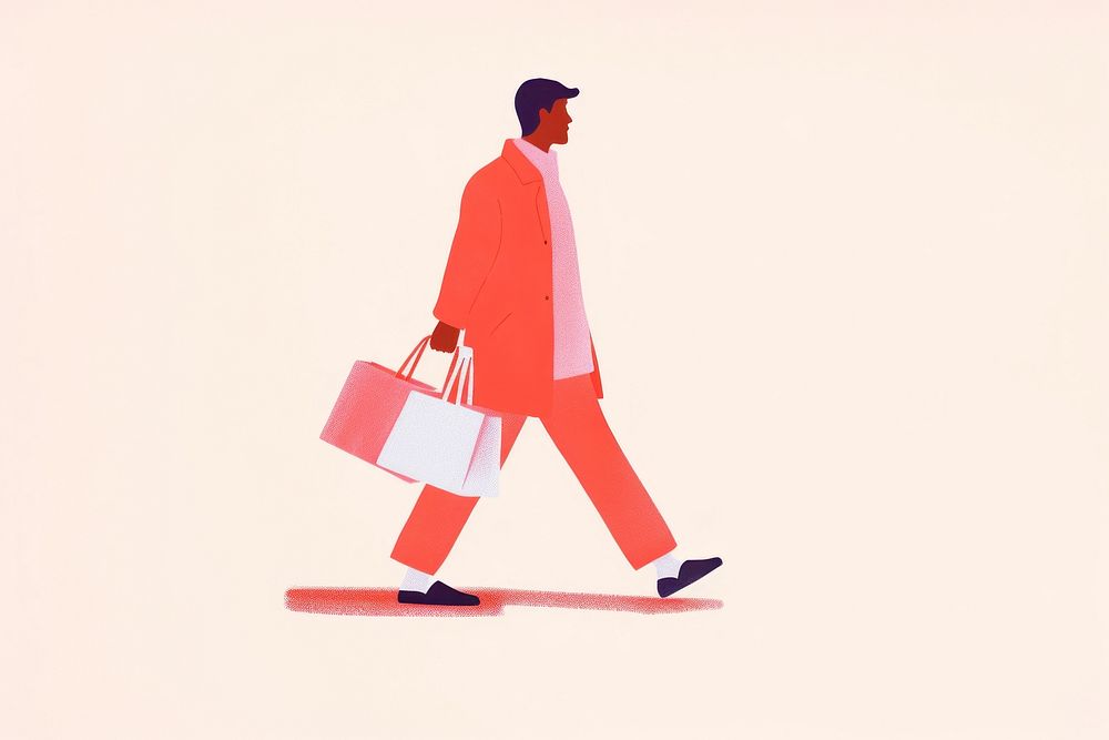Man shopping adult bag briefcase. AI generated Image by rawpixel.